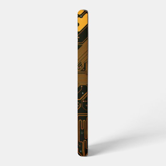 Geek Out Custom PCB Sinaasappel Circuit Board Samsung Galaxy Hoesje (Linkerkant)