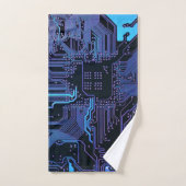 Geek Out Nerd PCB Blauwe Elektronische Circuit Boa Bad Handdoek (Handdoek)