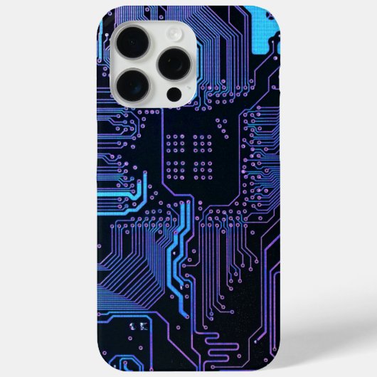 Geek Out Nerd PCB Blauwe Elektronische Circuit Boa Case-Mate iPhone Case (Achterkant)