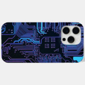 Geek Out Nerd PCB Blauwe Elektronische Circuit Boa Case-Mate iPhone Case (Achterkant (horizontaal))
