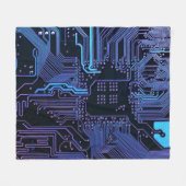 Geek Out Nerd PCB Blauwe Elektronische Circuit Boa Fleece Deken (Voorkant (Horizontaal))