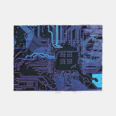 Geek Out Nerd PCB Blauwe Elektronische Circuit Boa Fleece Deken (Voorkant (Horizontaal))
