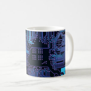 Geek Out Nerd PCB Blauwe Elektronische Circuit Boa Koffiemok