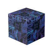Geek Out Nerd PCB Blauwe Elektronische Circuit Boa Kubus (Achter hoekig)