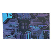 Geek Out Nerd PCB Blauwe Elektronische Circuit Boa Kussensloop (Achterkant-Rechts)