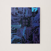 Geek Out Nerd PCB Blauwe Elektronische Circuit Boa Legpuzzel (Verticaal)