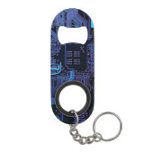 Geek Out Nerd PCB Blauwe Elektronische Circuit Boa Mini Flessenopener (Achterkant)