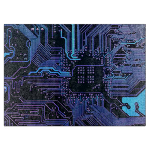 Geek Out Nerd PCB Blauwe Elektronische Circuit Boa Snijplank