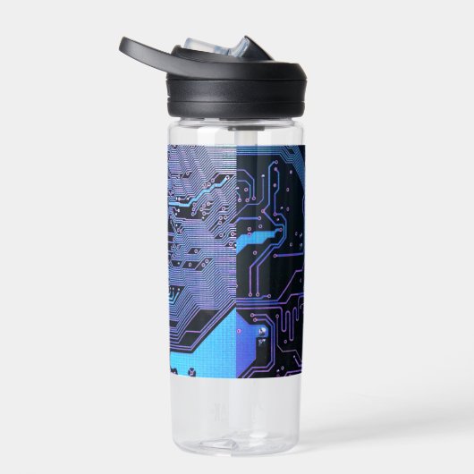 Geek Out Nerd PCB Blauwe Elektronische Circuit Boa Waterfles (Rechts)