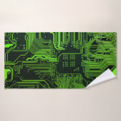 Geek Out Nerd PCB Groene Elektronische Circuit Boa Badhanddoek (Badhanddoek)