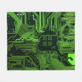 Geek Out Nerd PCB Groene Elektronische Circuit Boa Fleece Deken (Voorkant (Horizontaal))