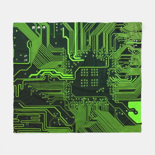 Geek Out Nerd PCB Groene Elektronische Circuit Boa Fleece Deken (Voorkant (Horizontaal))