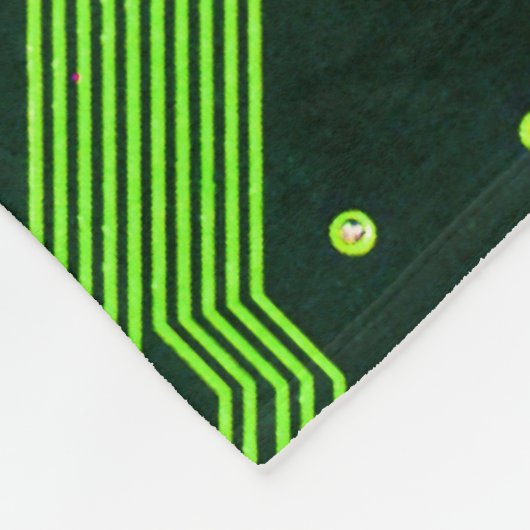 Geek Out Nerd PCB Groene Elektronische Circuit Boa Fleece Deken (Hoek)