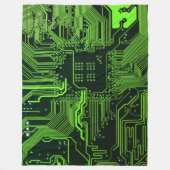 Geek Out Nerd PCB Groene Elektronische Circuit Boa Fleece Deken (Voorkant)