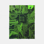 Geek Out Nerd PCB Groene Elektronische Circuit Boa Fleece Deken (Voorkant)