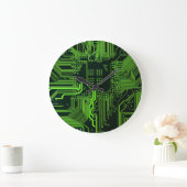Geek Out Nerd PCB Groene Elektronische Circuit Boa Grote Klok (Huis)