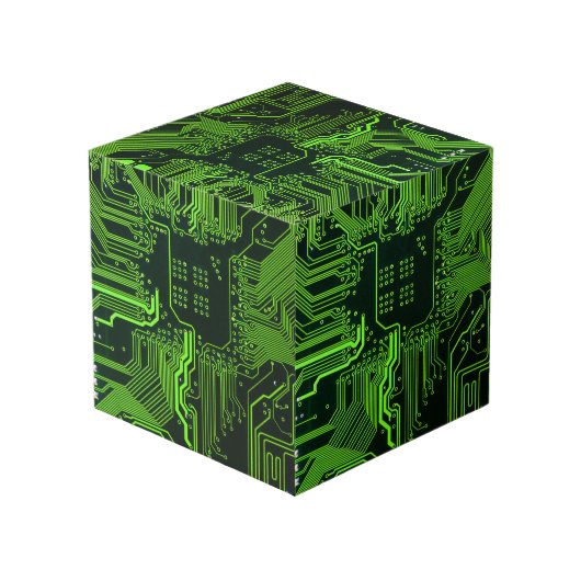 Geek Out Nerd PCB Groene Elektronische Circuit Boa Kubus (Achter hoekig)