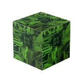 Geek Out Nerd PCB Groene Elektronische Circuit Boa Kubus (Voorkant hoekig)