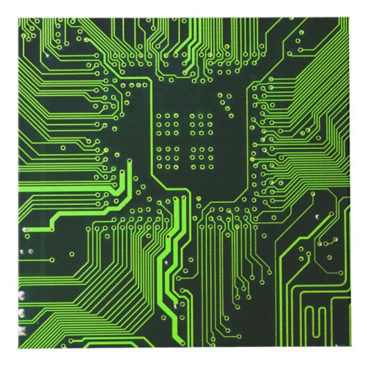 Geek Out Nerd PCB Groene Elektronische Circuit Boa Kubus (Voorkant)