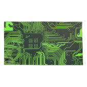 Geek Out Nerd PCB Groene Elektronische Circuit Boa Kussensloop (Achterkant)