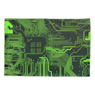Geek Out Nerd PCB Groene Elektronische Circuit Boa Kussensloop
