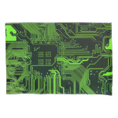 Geek Out Nerd PCB Groene Elektronische Circuit Boa Kussensloop (Voorkant)