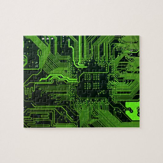 Geek Out Nerd PCB Groene Elektronische Circuit Boa Legpuzzel (Horizontaal)