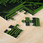 Geek Out Nerd PCB Groene Elektronische Circuit Boa Legpuzzel (Zijkant)
