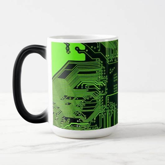 Geek Out Nerd PCB Groene Elektronische Circuit Boa Magische Mok (Links)