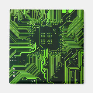 Geek Out Nerd PCB Groene Elektronische Circuit Boa Magneet