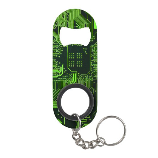 Geek Out Nerd PCB Groene Elektronische Circuit Boa Mini Flessenopener (Achterkant)