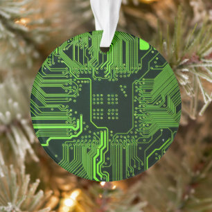 Geek Out Nerd PCB Groene Elektronische Circuit Boa Ornament