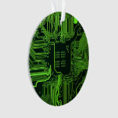 Geek Out Nerd PCB Groene Elektronische Circuit Boa Ornament (voorkant)