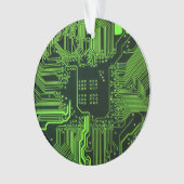 Geek Out Nerd PCB Groene Elektronische Circuit Boa Ornament (voorkant)