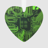 Geek Out Nerd PCB Groene Elektronische Circuit Boa Ornament (voorkant)