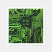 Geek Out Nerd PCB Groene Elektronische Circuit Boa Servetten (Voorkant)