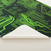 Geek Out Nerd PCB Groene Elektronische Circuit Boa Sherpa Deken (3/4)