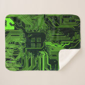 Geek Out Nerd PCB Groene Elektronische Circuit Boa Sherpa Deken (Voorkant (horizontaal))