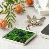 Geek Out Nerd PCB Groene Elektronische Circuit Boa Sleutelhanger (Zijkant)