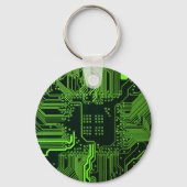Geek Out Nerd PCB Groene Elektronische Circuit Boa Sleutelhanger (Achterkant)