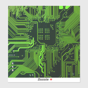 Geek Out Nerd PCB Groene Elektronische Circuit Boa Sticker
