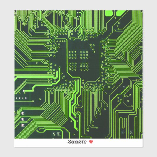 Geek Out Nerd PCB Groene Elektronische Circuit Boa Sticker (Vel)