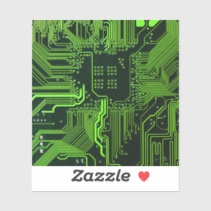 Geek Out Nerd PCB Groene Elektronische Circuit Boa Sticker