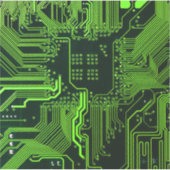 Geek Out Nerd PCB Groene Elektronische Circuit Boa Sticker (Voorkant)