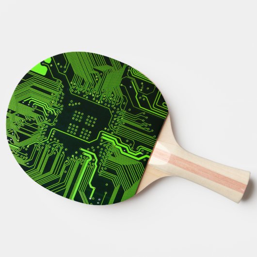 Geek Out Nerd PCB Groene Elektronische Circuit Boa Tafeltennisbatje (Zijkant)