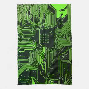 Geek Out Nerd PCB Groene Elektronische Circuit Boa Theedoek