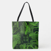 Geek Out Nerd PCB Groene Elektronische Circuit Boa Tote Bag (Voorkant)