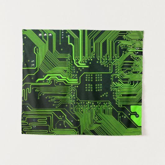 Geek Out Nerd PCB Groene Elektronische Circuit Boa Wandkleed (Voorkant (horizontaal))