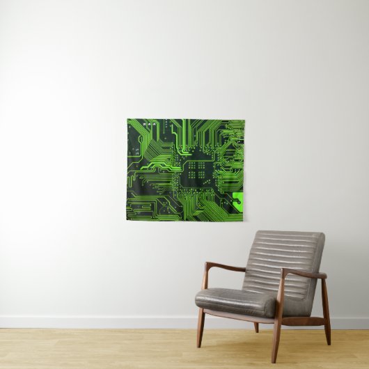 Geek Out Nerd PCB Groene Elektronische Circuit Boa Wandkleed (In Situ (horizontaal))