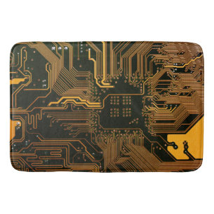 Geek Out Nerd PCB Sinaasappel Electronic Circuit B Badmat